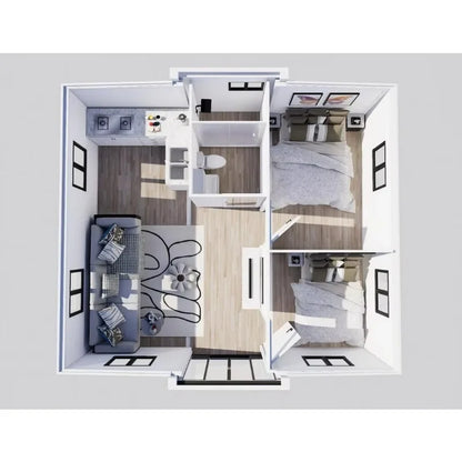 Luxury modular tiny house with 5 bedrooms, 40ft size, Australian standard, customized flat pack container by BACKUPMYFILESNOW.COM®.