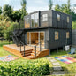 Modular tiny house by BACKUPMYFILESNOW.COM® featuring 3 rooms, high comfort, foldable design, and customizable portable container housing.