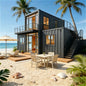 Modular tiny house by BACKUPMYFILESNOW.COM® with 3 rooms, mobile, foldable, detachable container design, customizable prefabricated home.