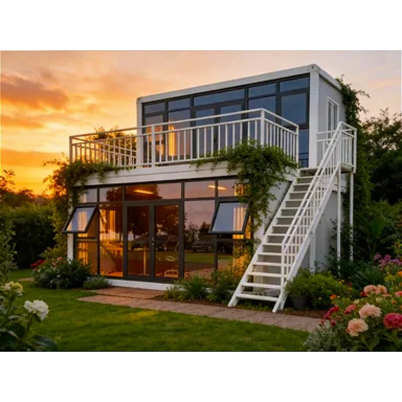 BackuMyFileSnow® modular tiny house with 3 rooms, high comfort, foldable, detachable, customizable prefabricated mobile container home.