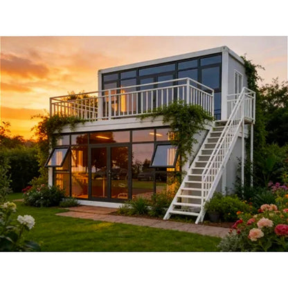 BackuMyFileSnow® modular tiny house with 3 rooms, high comfort, foldable, detachable, customizable prefabricated mobile container home.