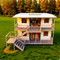 Modular tiny house by BACKUPMYFILESNOW.COM® with 3 rooms, mobile design, folding and detachable container for customizable living.