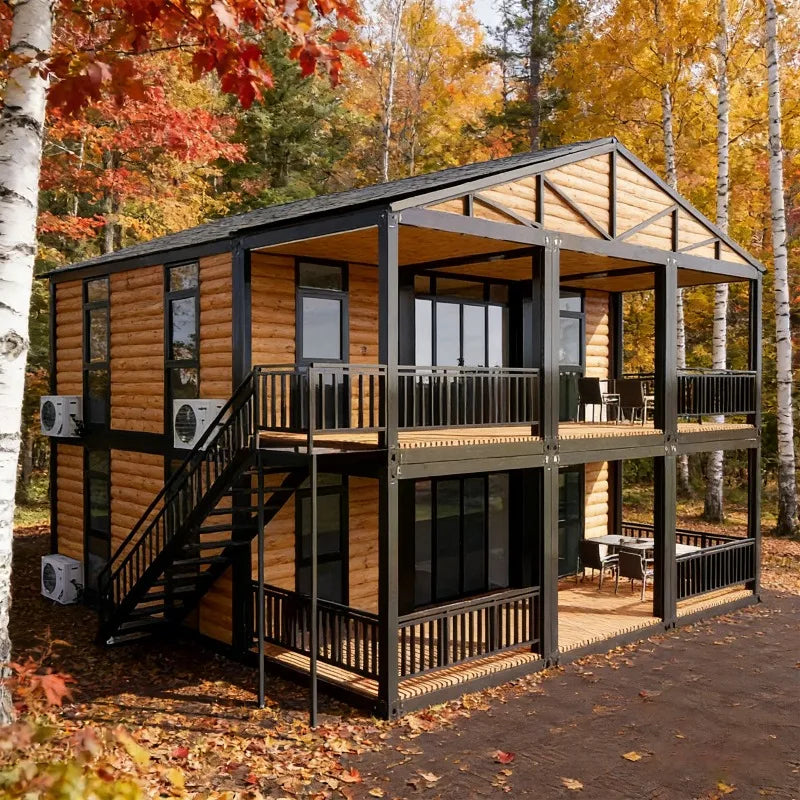 Modular tiny house by BACKUPMYFILESNOW.COM, 3-room prefabricated mobile house with high comfort, foldable, detachable, customizable container design.