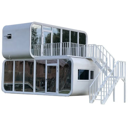 Prefab steel container modular tiny house with expandable design, 30ft office and farm house living space by BACKUPMYFILESNOW.COM®.