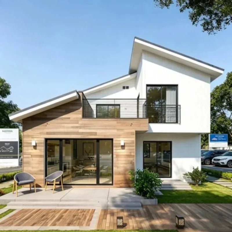 Prefab steel container modular tiny house by BACKUPMYFILESNOW.COM®, 30ft expandable home with office and farm house design.