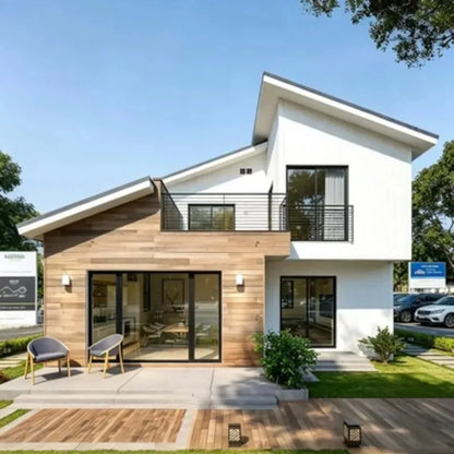 Prefab steel container modular tiny house by BACKUPMYFILESNOW.COM®, 30ft expandable home with office and farm house design.