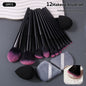 Set of 12 high-quality soft makeup brushes with 4 beauty eggs and triangular powder puff, portable and practical beauty tools.