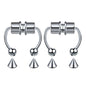 Multicolor stainless steel fake nose ring hoop and septum clip, punk fashion jewelry for women with magnetic non-piercing design.