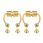 Multicolor stainless steel fake nose ring hoop and septum clip, fashion punk body jewelry for women, non-piercing nose accessories.