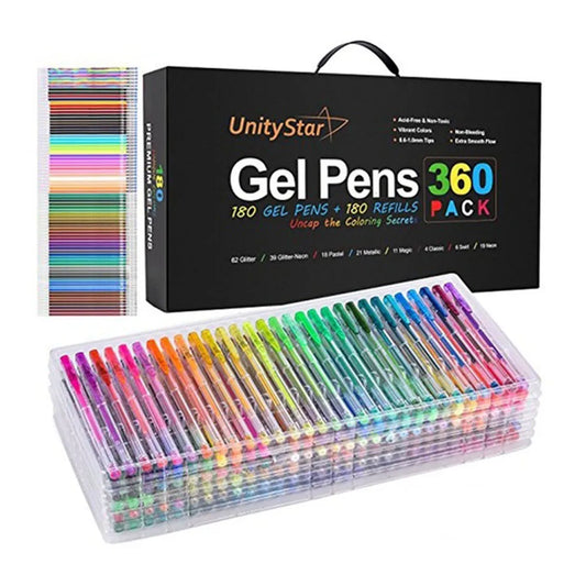 Multicolor Office School 24-color refill markers with watercolor gel ink, garden outline pen, 5ml replacement supplies by BackupMyFilesNow.com