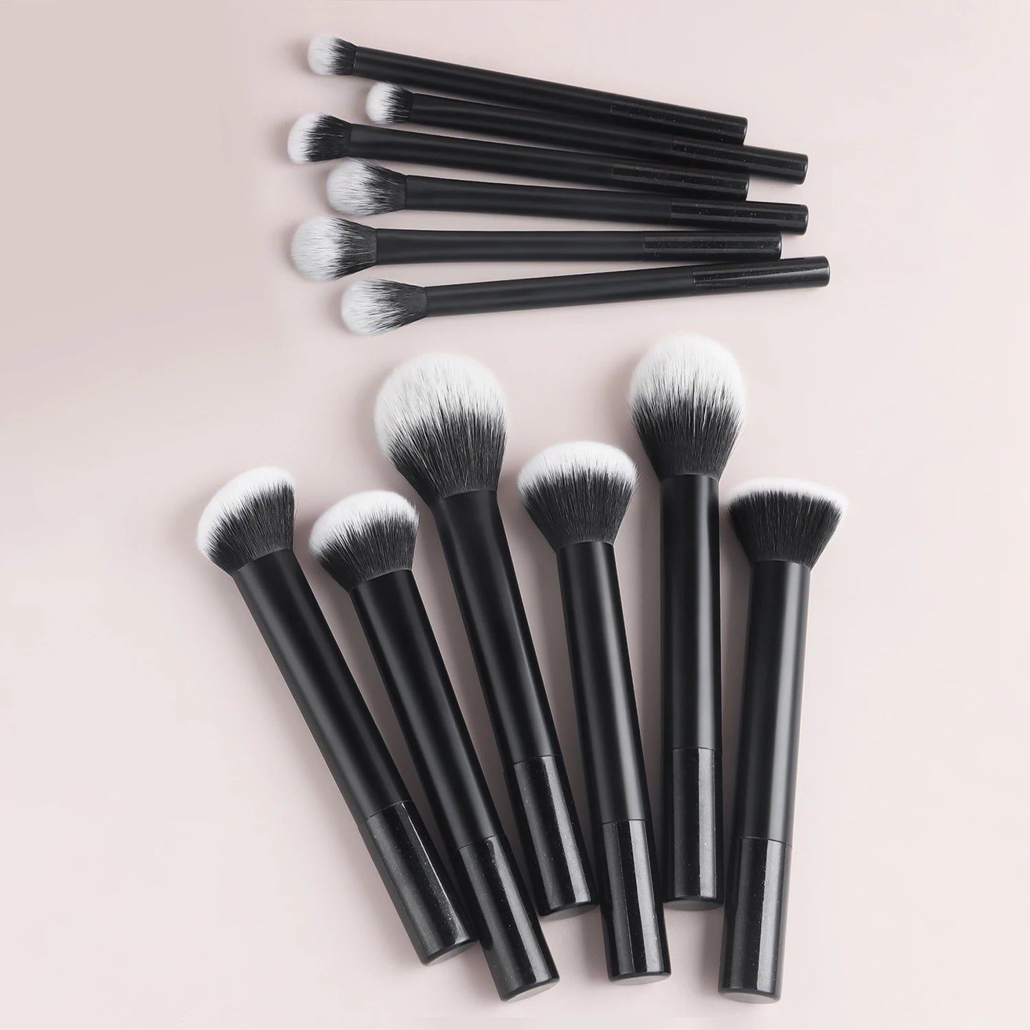 Colorful 12-piece professional makeup brush set by BackupMyFilesNow.com featuring multifunctional cosmetic brushes for makeup application.
