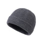 Warm knitted wool beanie hat for men and women, simple solid color skull cap, perfect for autumn and winter fashion.