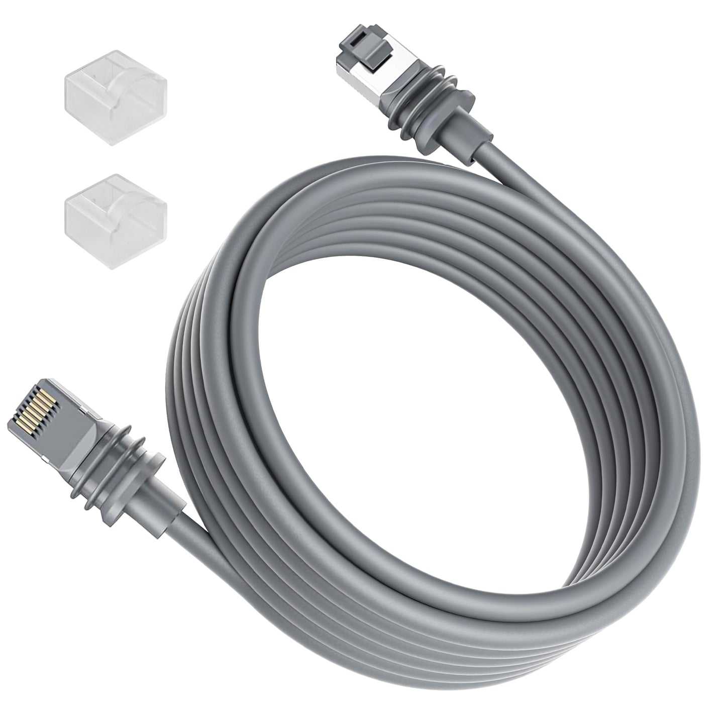Gray Arkare Starlink Cable Gen 3 extension, waterproof 5m Ethernet replacement for outdoor Starlink satellite setup.