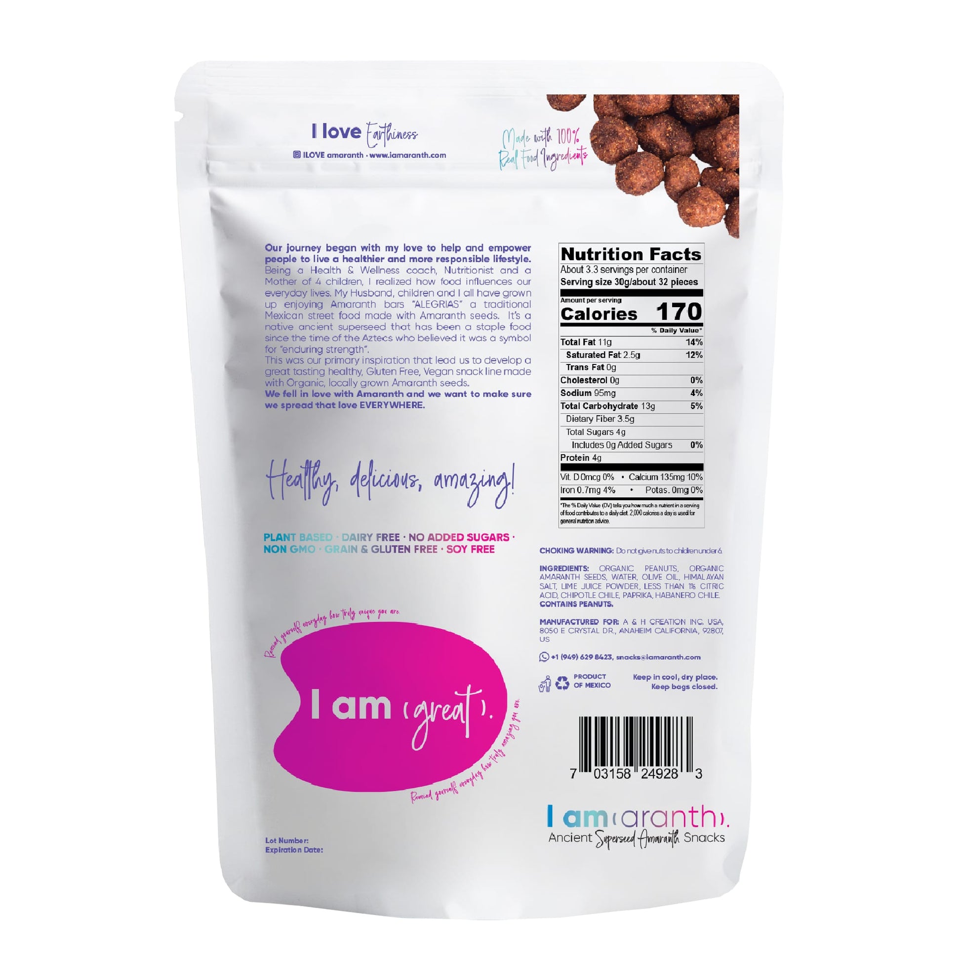 Eight-pack of BACKUPMYFILESNOW® Chipotle and Himalayan Salt Peanuts, 3.5 oz each, showing seasoned peanuts in a clear container.