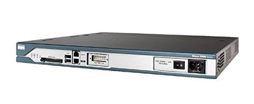Cisco C2811-VSEC/K9 Voice Security Bundle router with security features, renewed, shown with ports and network connections.