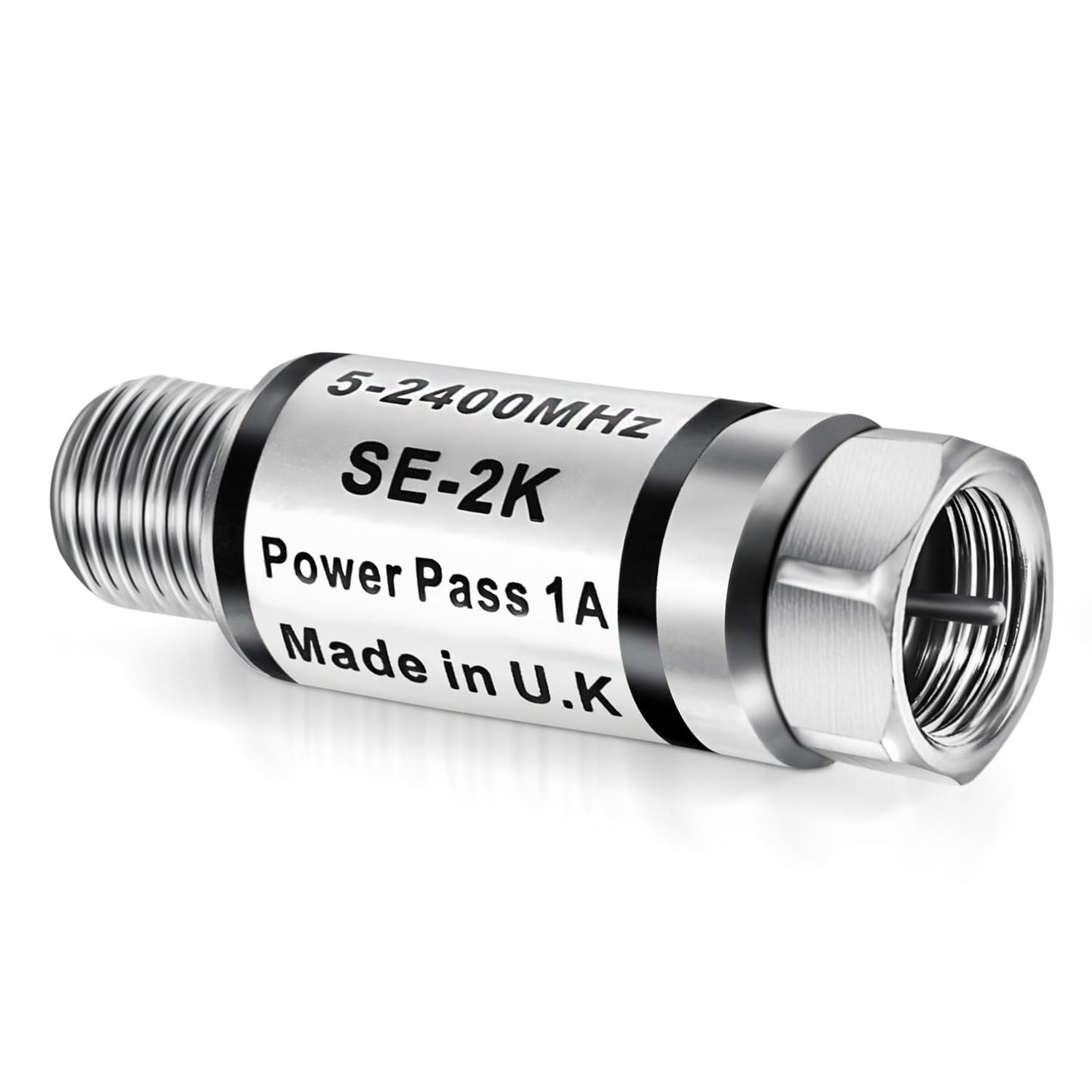 Coaxial cable protector for TV and satellite surge lightning protection, 75 Ohm in-line connector from BACKUPMYFILESNOW.COM®