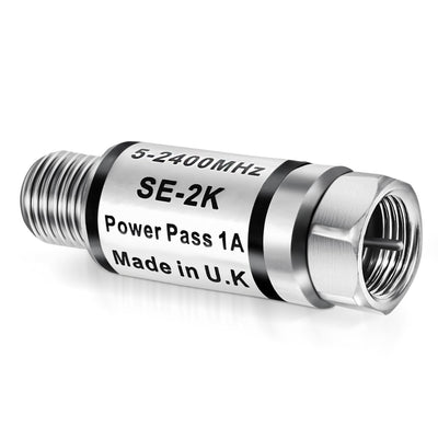 Coaxial cable protector for TV and satellite surge lightning protection, 75 Ohm in-line connector from BACKUPMYFILESNOW.COM®