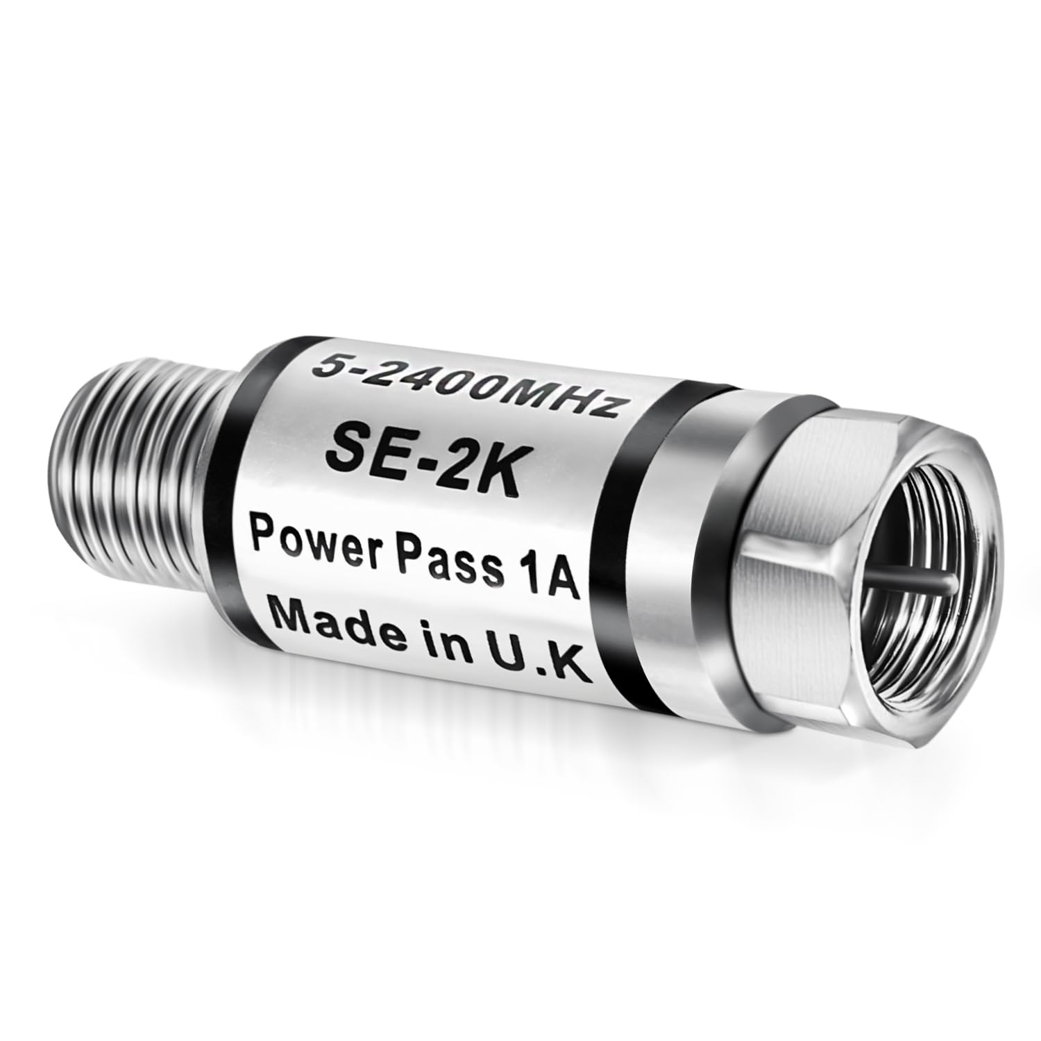 Coaxial cable protector for TV and satellite surge lightning protection, 75 Ohm inline coaxial surge protector by BACKUPMYFILESNOW.COM®