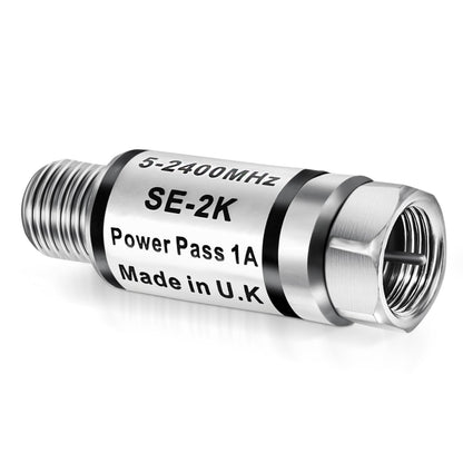 Coaxial cable protector for TV and satellite surge lightning protection, 75 Ohm inline coaxial surge protector by BACKUPMYFILESNOW.COM®