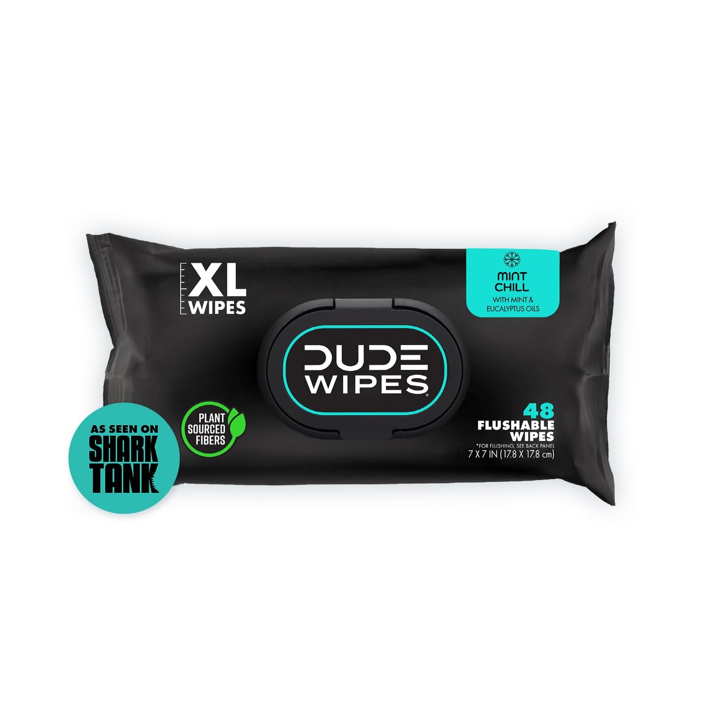 BackupMyFilesNow® DUDE Wipes flushable adult wet wipes, unscented, extra-large 2-pack with 96 wipes for personal hygiene.