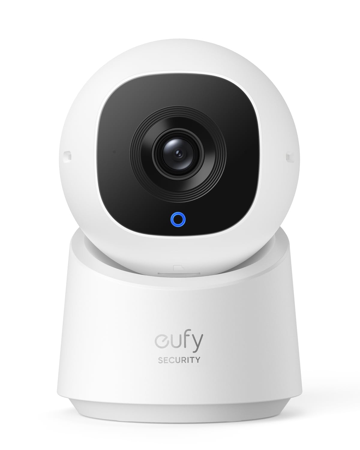 eufy Security Indoor Cam C220 with 2K resolution, 360° coverage, night vision, human detection, AI tracking, compatible with Alexa and Google