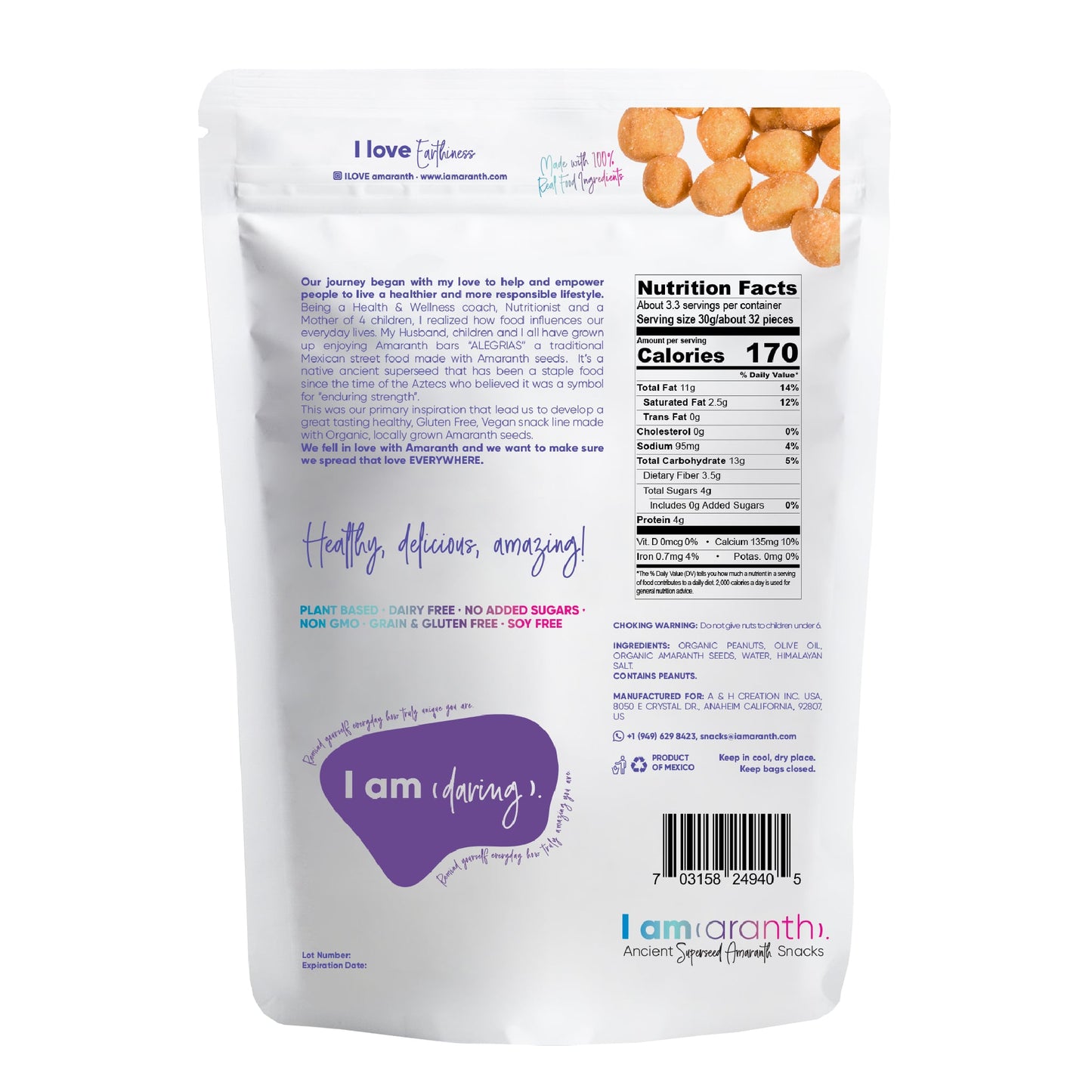 Himalayan Salt Peanuts by BACKUPMYFILESNOW.COM, 8-pack of 3.5oz bags with salted peanuts in a natural shell.