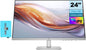 HP Series 5 524sh 24-inch FHD IPS monitor with adjustable tilt, USB port expander, HDMI, VGA, flicker-free display, black and silver.