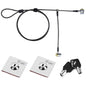 BackupMyFilesNow I3C twin head laptop security cable lock with anchor plate, fits monitors, laptops, MacBooks, tablets, and iPads.