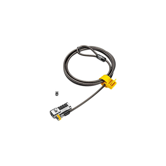 Kensington ClickSafe combination laptop lock for Nano security slot, Master Coded version, with key and locking mechanism.
