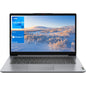Lenovo IdeaPad 1 laptop with 14-inch HD display, Intel Celeron N4020, 4GB RAM, 64GB eMMC, webcam, HDMI, Type-C, Wi-Fi 6, Windows 11.