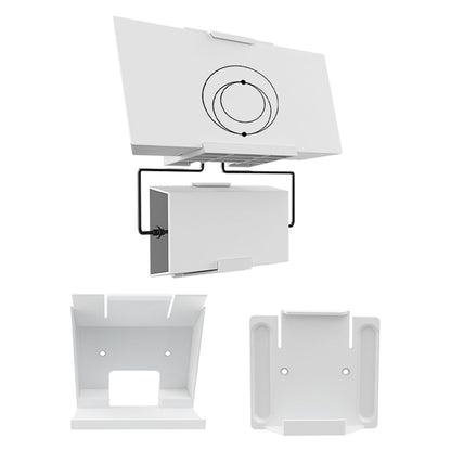 No drill installation kit with brackets for Starlink Gen 3 mesh router and power supply, includes mounting hardware.