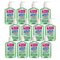Purell Advanced Hand Sanitizer soothing gel with aloe and vitamin E in 8 oz pump bottles, pack of 12, shown in individual bottles.