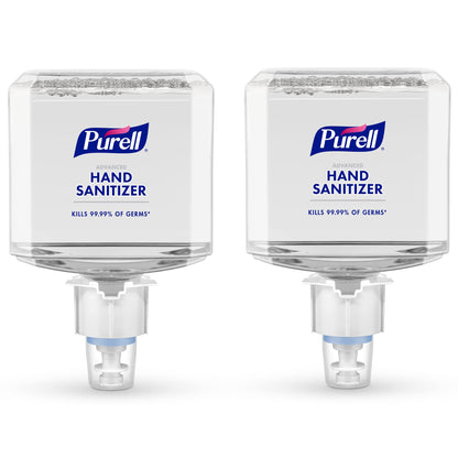 Two 1200 mL refill bottles of PURELL Advanced Hand Sanitizer Foam Clean Scent for PURELL ES6 automatic dispensers