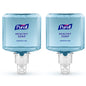 Two 1200 mL bottles of PURELL Healthy Soap Gentle and Free Foam refill for PURELL ES6 automatic soap dispensers.