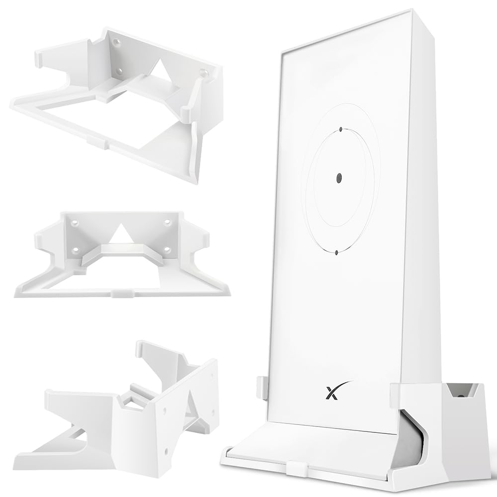 Starlink Gen2 router mounted on BACKUPMYFILESNOW® Sactulaz wall mount with cable wrap for a clean, organized appearance.