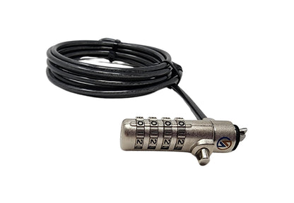 Sendt black notebook and laptop combination lock with N17 security slots, designed for secure device protection.