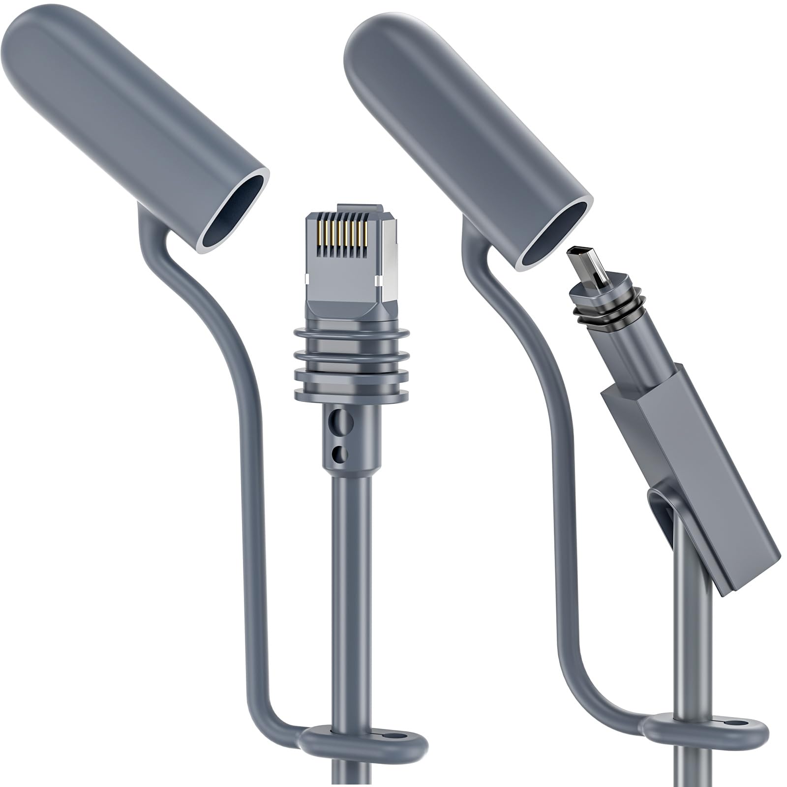 Silicone Starlink cable end caps in a 2-pack, waterproof and dustproof covers for Starlink Gen 2 and Gen 3 cables.