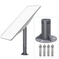 Starlink Gen 2 metal fixed base and pole mount with stainless steel pipe adapter for satellite receiver installation.