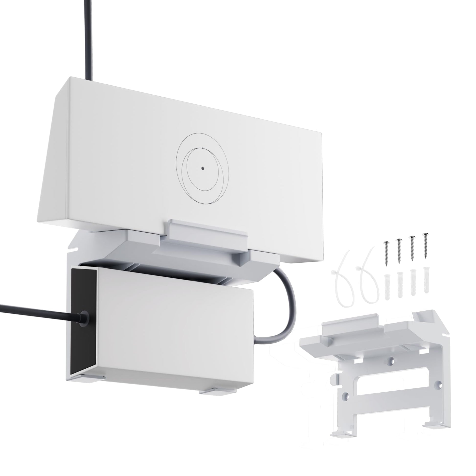 Starlink Gen 3 Router Mount 2-in-1 wall mount bracket for Starlink V3 router and power supply, by BACKUPMYFILESNOW.COM®.