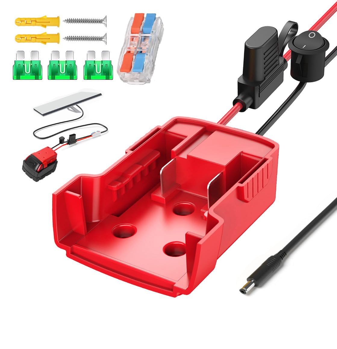 Starlink Mini Battery Adapter for Milwaukee Batteries, portable power kit, compatible with Starlink Mini Battery Pack and Milwaukee batteries.