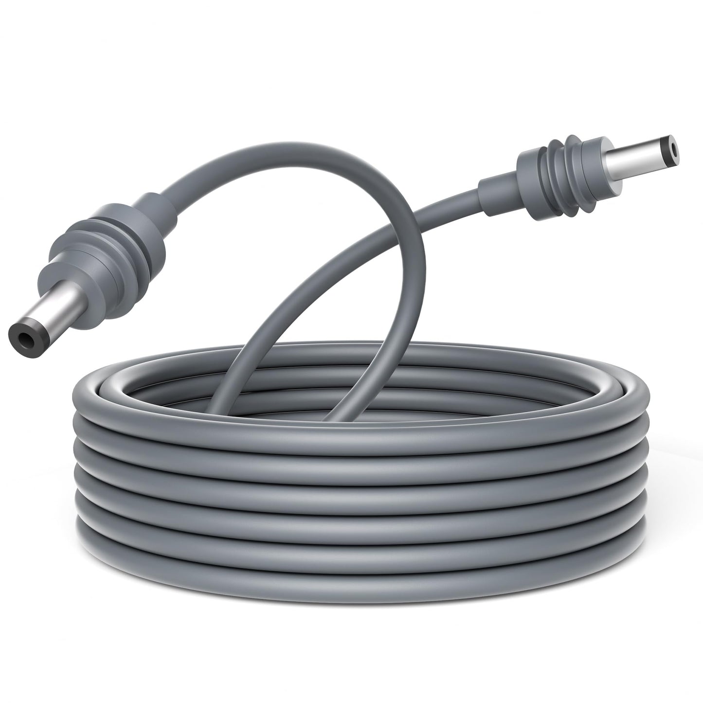 Starlink Mini 10ft waterproof DC to DC power cable in gray, 5.5mm x 2.1mm connector, outdoor-rated 18AWG for accessories