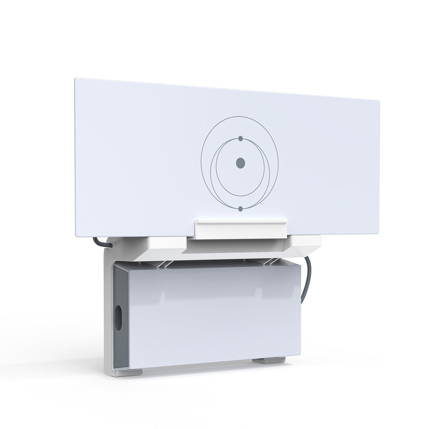 VOMENC 2-in-1 Wall Mount Kit for Starlink Gen 3 Router and Power Supply, white ABS stability bracket for satellite internet setup