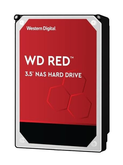 Western Digital 2TB WD NAS internal hard drive with 5400 RPM, SATA 6 Gb/s, 256MB cache, 3.5-inch red label, renewed.