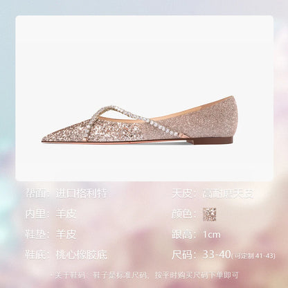 Luxury women's backless loafers with pointed toes, low heels, star style design, comfortable fit, perfect for fashion and parties.