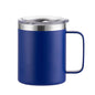 12oz stainless steel insulated coffee mug with handle and sliding lid, ideal for camping, office, home, or school use.
