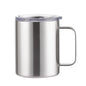 12oz stainless steel insulated mug with handle, sliding lid, ideal for camping, office, and home use by BackupMyFilesNow.com