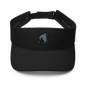 Navy Flexfit 8110 visor hat by BACKUPMYFILESNOW.COM® with curved brim and adjustable fit, showcasing a stylish outdoor accessory.