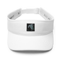 Navy Flexfit 8110 visor hat with curved brim and adjustable strap, featuring the BACKUPMYFILESNOW.COM® logo.