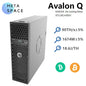 Avalon Q 90TH/s Bitcoin miner with PSU, low noise design, digital display, and support for 110-220V power supply.