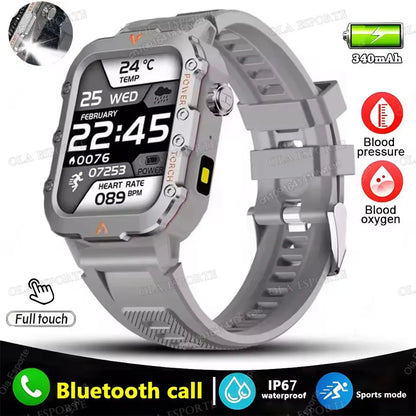 Black 2025 smart watch for men and women with GPS, heart rate, sleep tracking, waterproof design, compatible with iOS and Android.